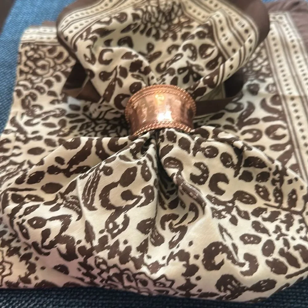World Market Square Floral Cotton Napkins (4) 20”x20”
